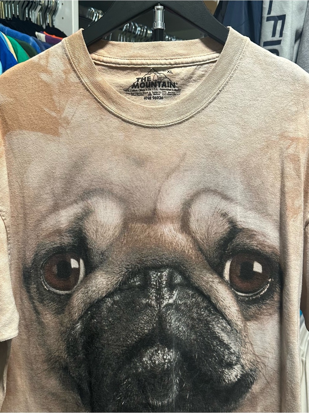 2011 The Mountain Pug Dog Tshirt Size XL